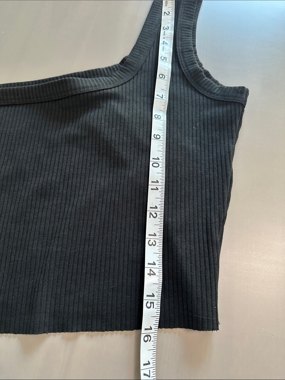 Asymmetric One-Shoulder Ribbed Tank Top - Black - Picture 5 of 6